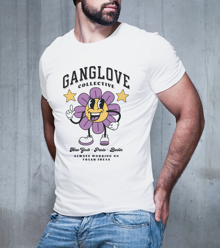 Ganglove Collective New York Paris Berlin Always Working On Fresh Ideas T-Shirt