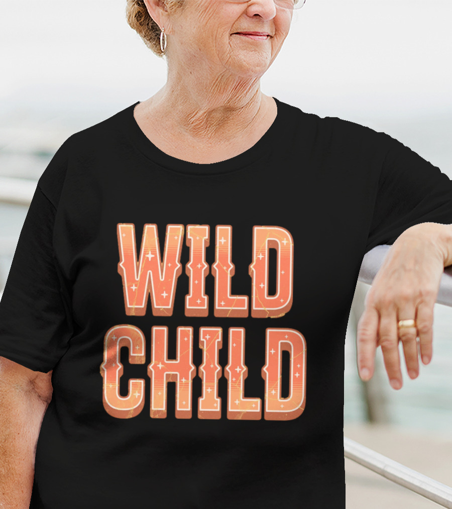 Wild Child Vintage Western Typography T-Shirt