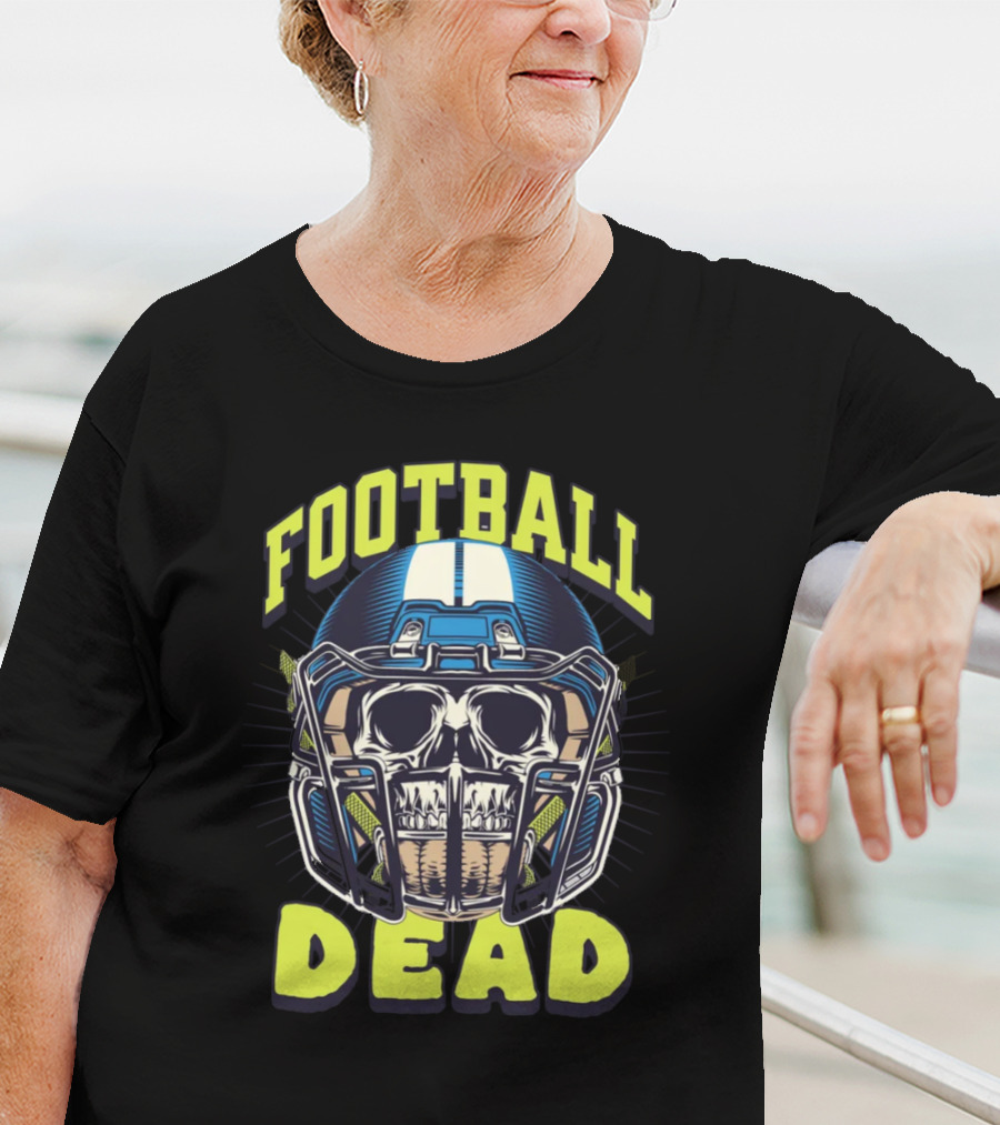 FOOTBALL DEAD Skull Helmet T-Shirt
