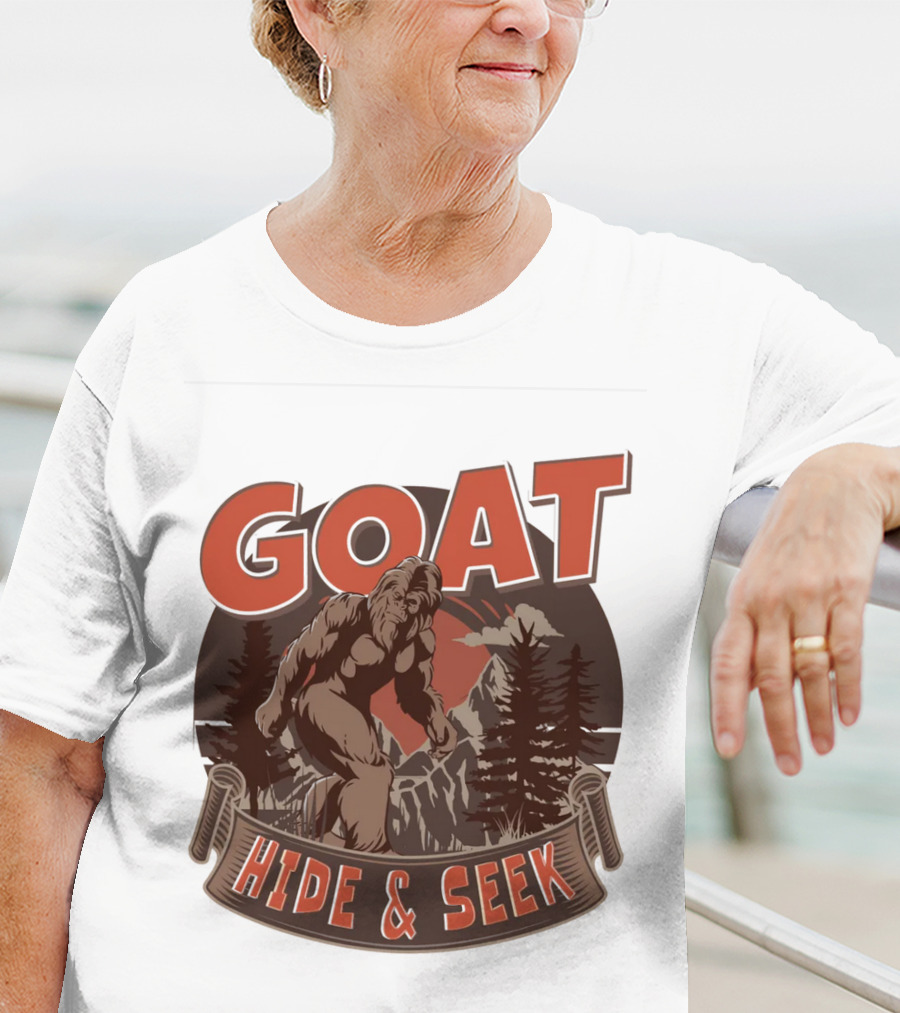 GOAT Bigfoot Hide And Seek Champion In The Forest T-Shirt