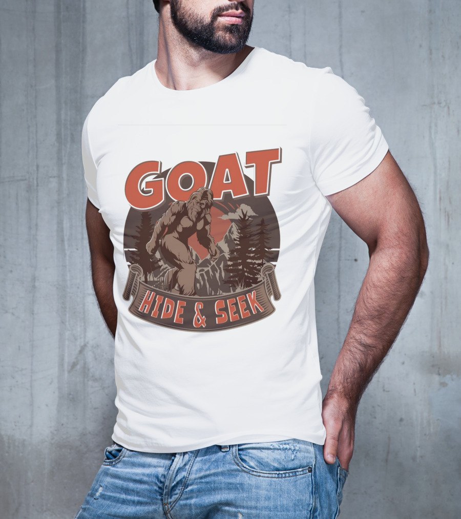 GOAT Bigfoot Hide And Seek Champion In The Forest T-Shirt