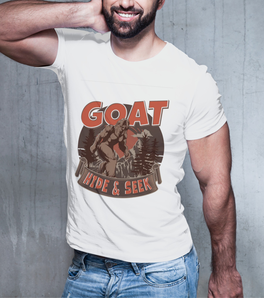 GOAT Bigfoot Hide And Seek Champion In The Forest T-Shirt