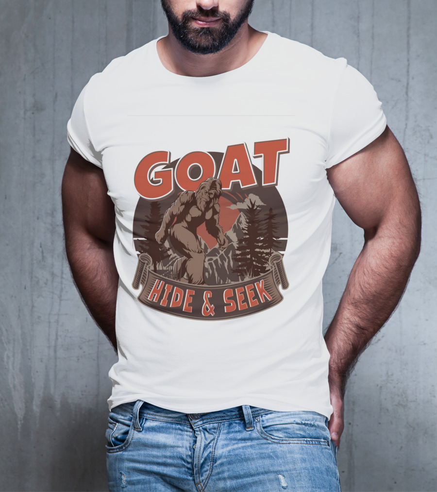 GOAT Bigfoot Hide And Seek Champion In The Forest T-Shirt