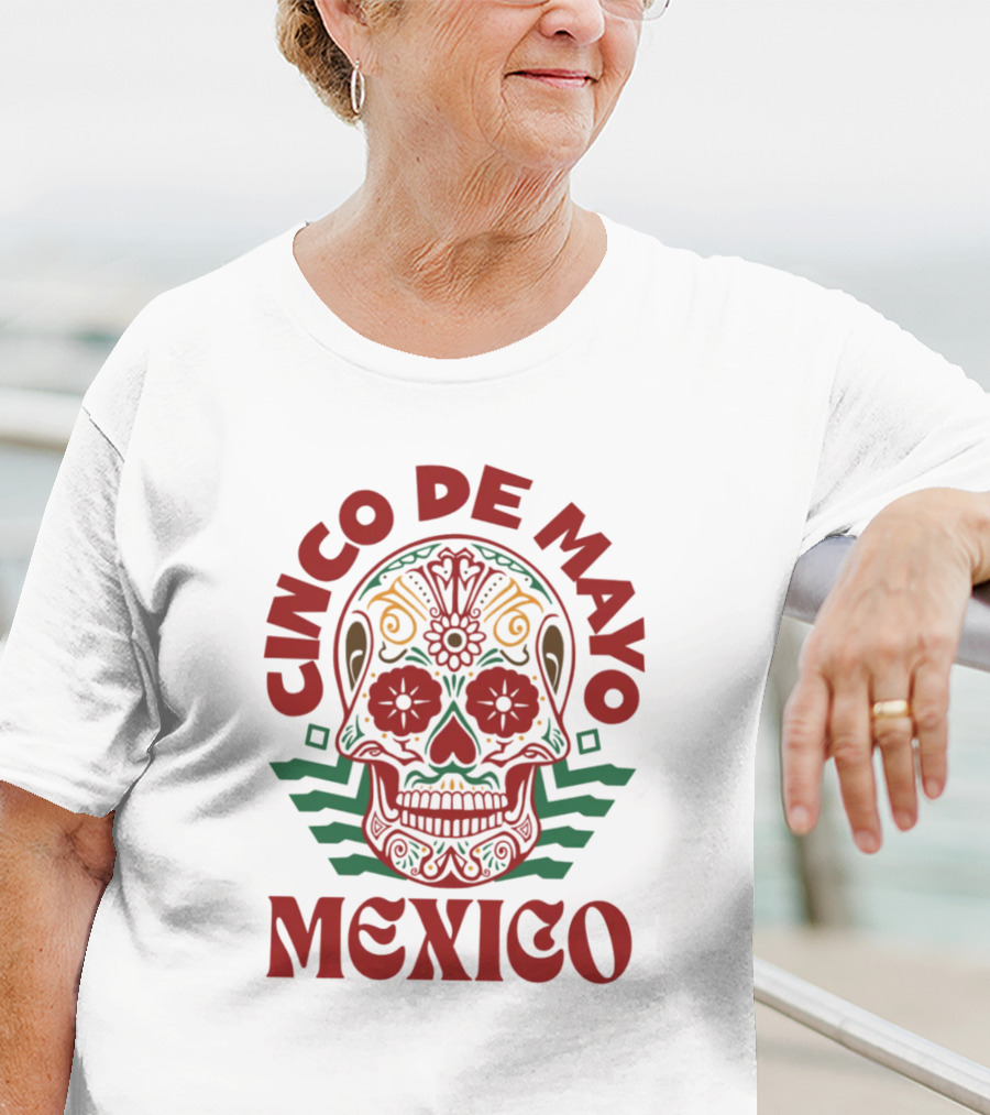 Cinco De Mayo Mexico Sugar Skull T-Shirt