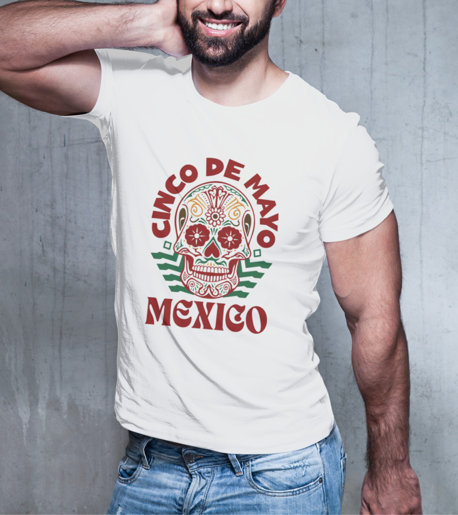 Cinco De Mayo Mexico Sugar Skull T-Shirt
