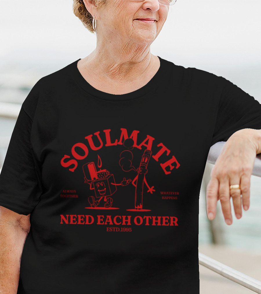 Soulmate Always Together Need Each Other Estd.1995 Whatever Happens T-Shirt