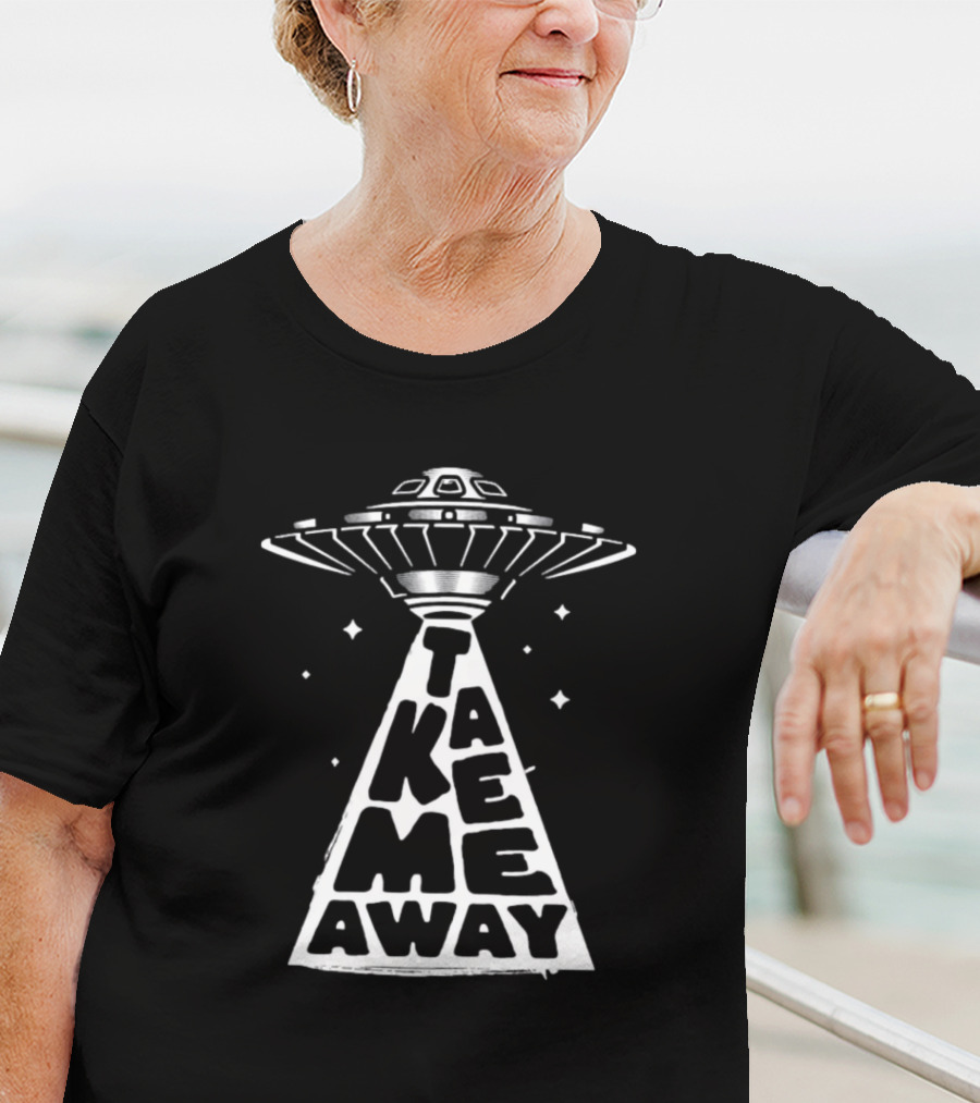 Take Me Away UFO Spaceship Beam Stars T-Shirt