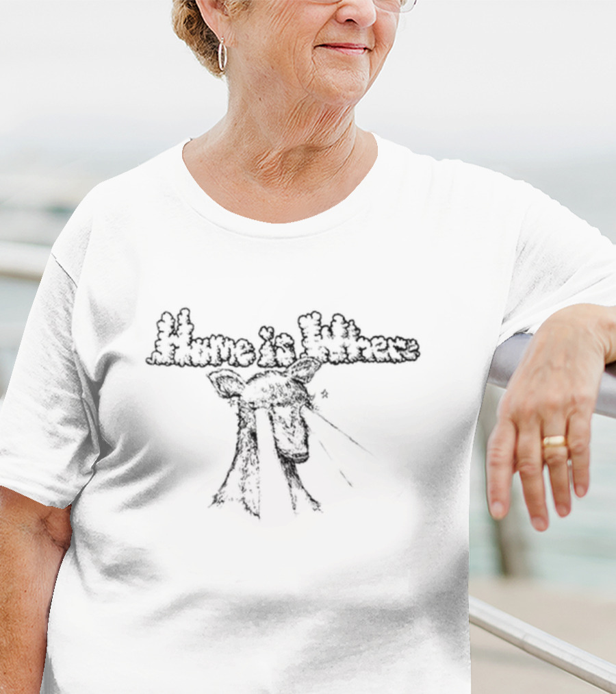 Home Is Where Deer Sketch T-Shirt