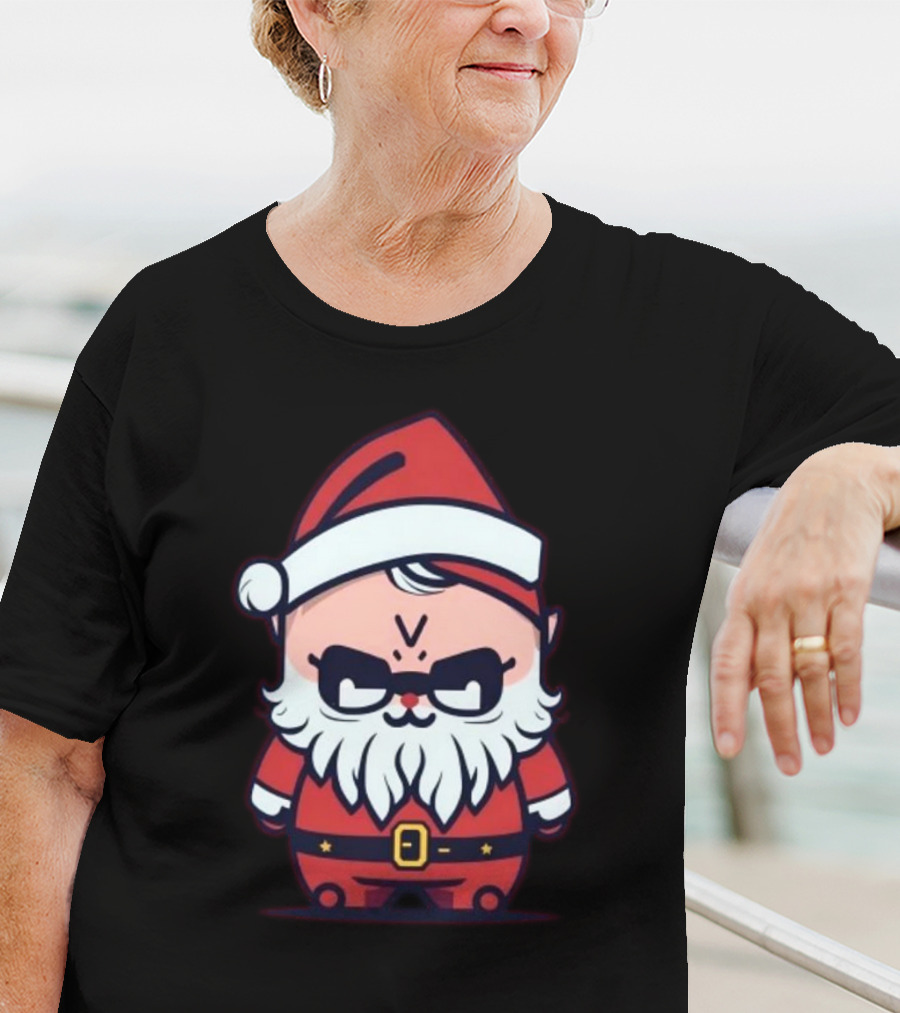 Happy Merry Christmas Kawaii Cool Santa Claus Cute Chibi Draw T-Shirt