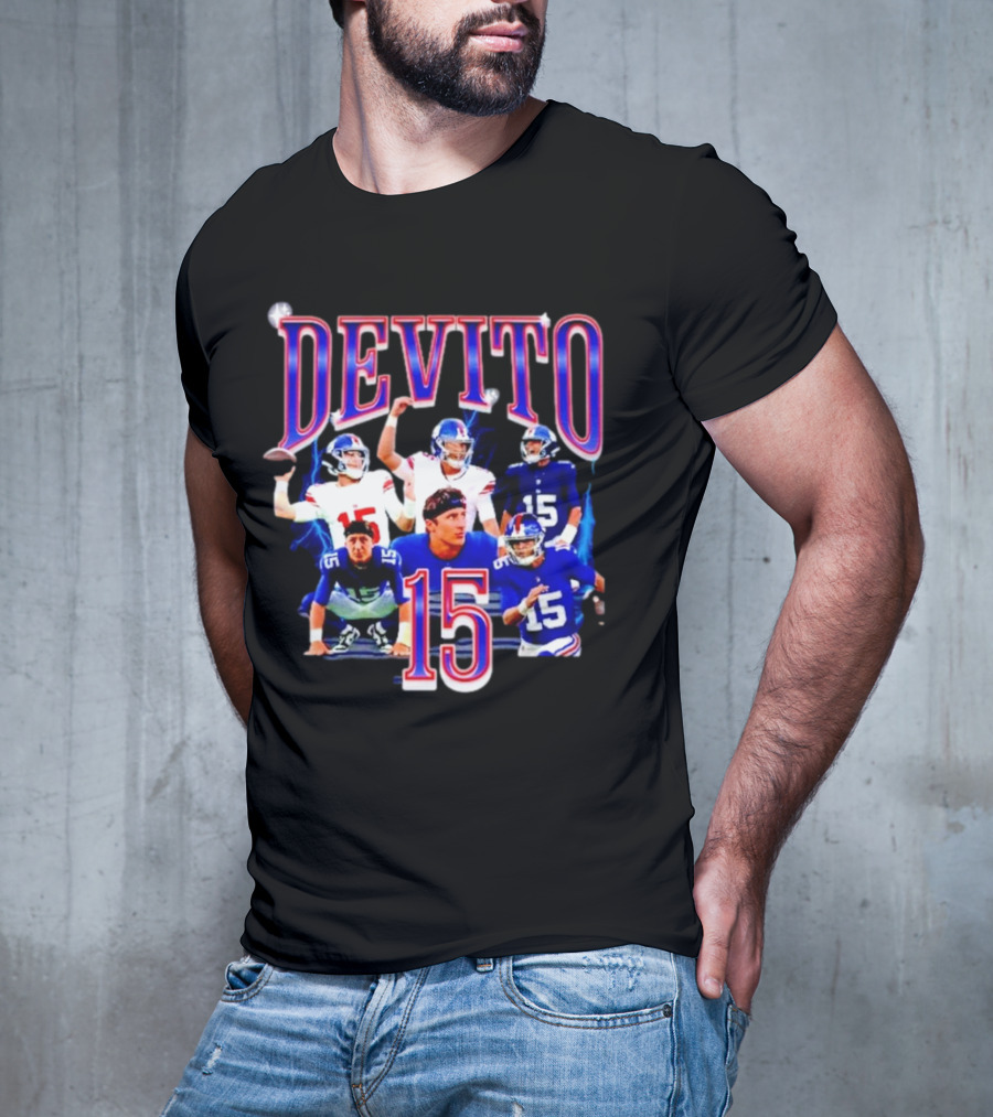 Devito 15 New York Giants Football Player T-Shirt