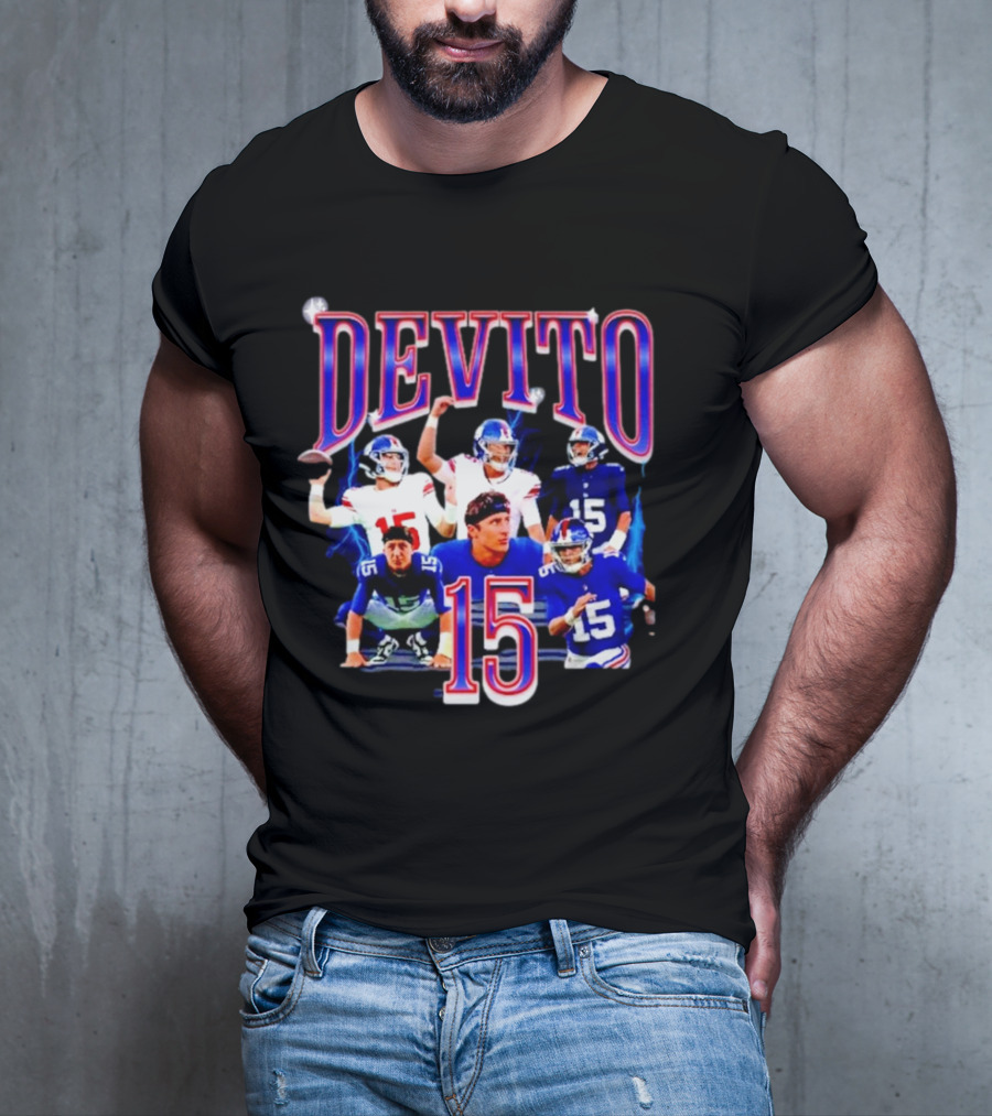 Devito 15 New York Giants Football Player T-Shirt