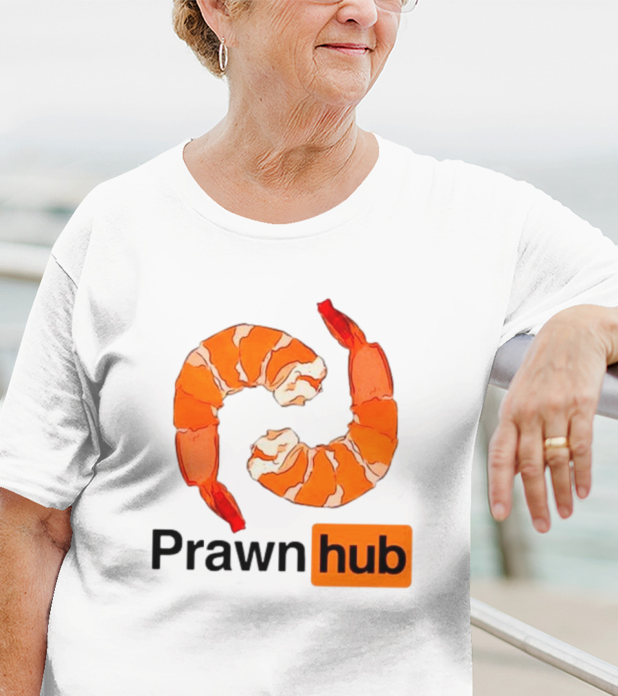 Prawn Hub Parody With Shrimp T-Shirt