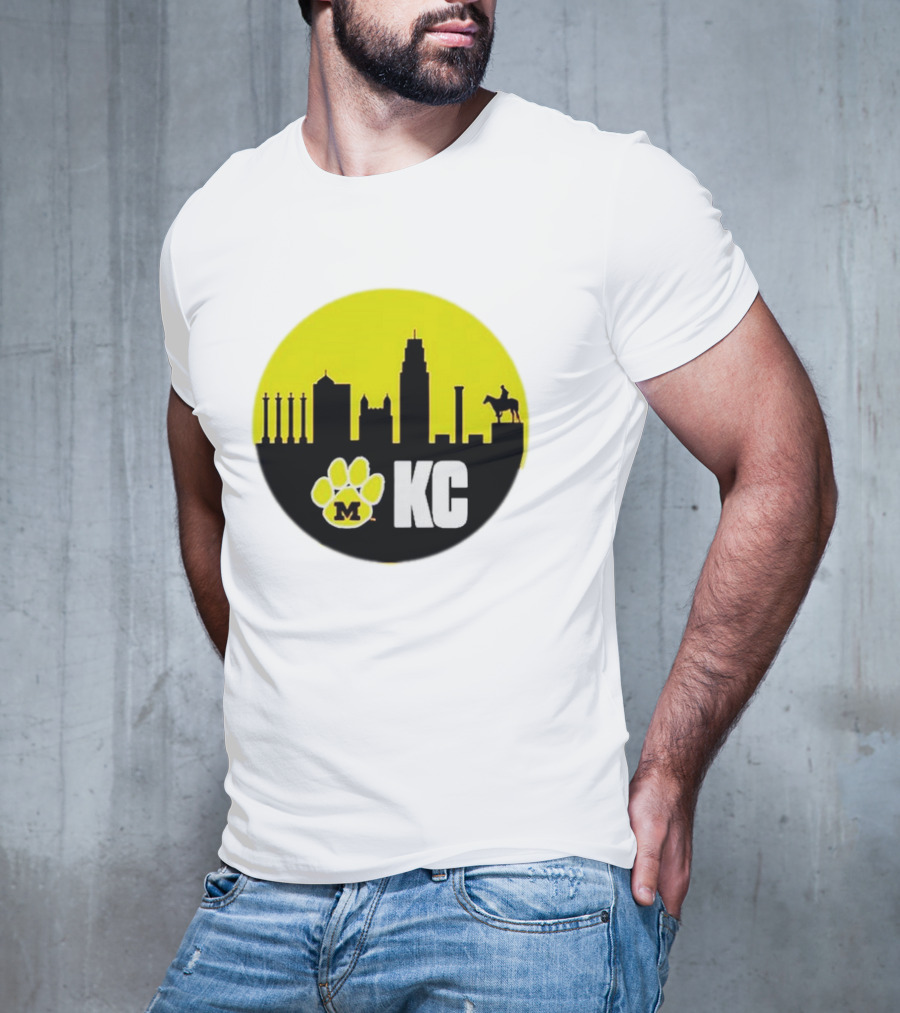 Missouri Tigers Mizzou Kansas City KC Skyline Paw T-Shirt