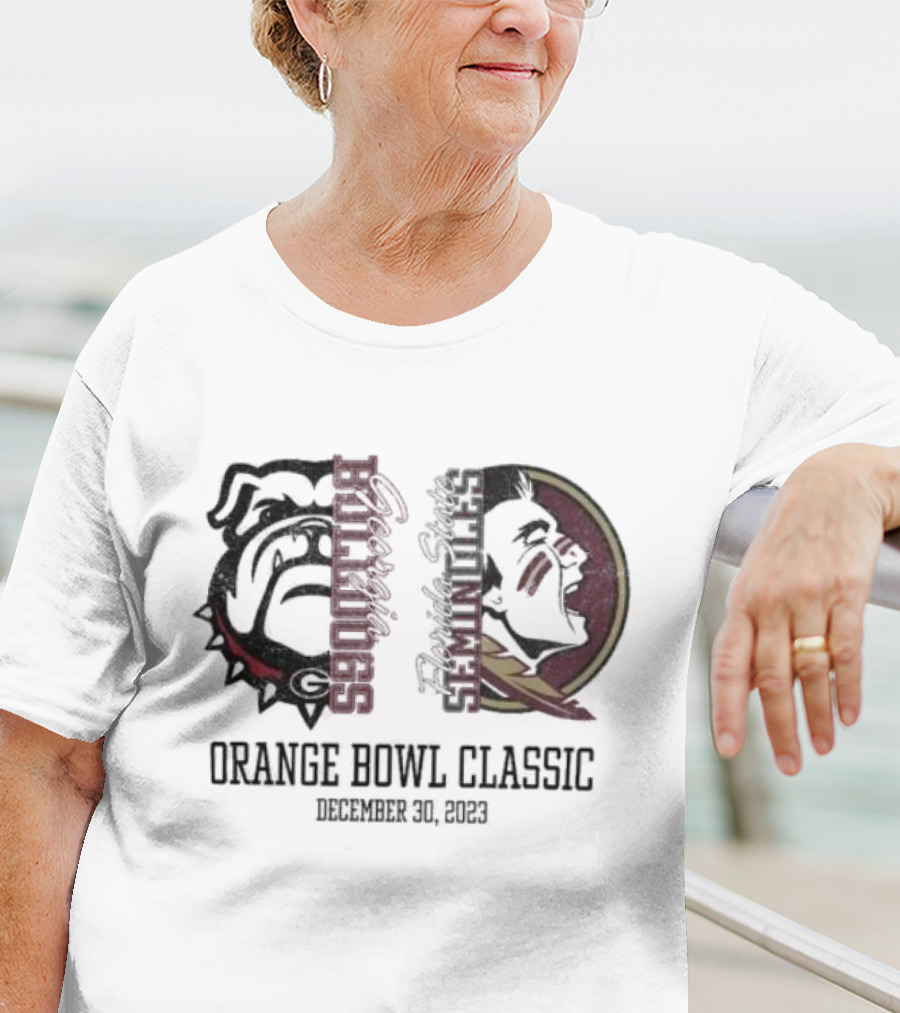 Georgia Bulldogs Seminoles Orange Bowl Classic December 30 T-Shirt