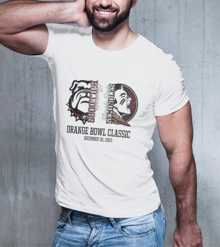 Georgia Bulldogs Seminoles Orange Bowl Classic December 30 T-Shirt
