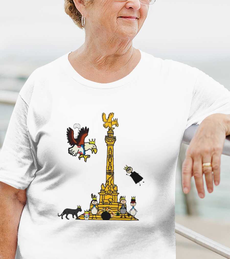 America Campeon Angel De La Independencia Cartoon Icons T-Shirt