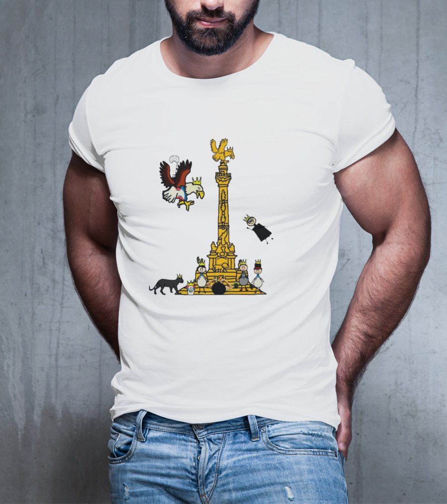 America Campeon Angel De La Independencia Cartoon Icons T-Shirt