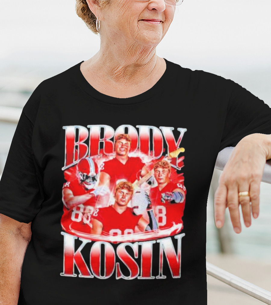 Brody Kosin Indiana Hoosiers 88 Red Football Vintage T-Shirt