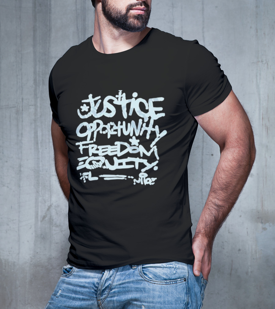 Justice Opportunity Freedom Equity Mike Tomlin T-Shirt