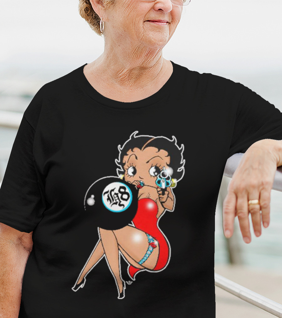 Section H8 Betty Boop Eight Ball Gun T-Shirt