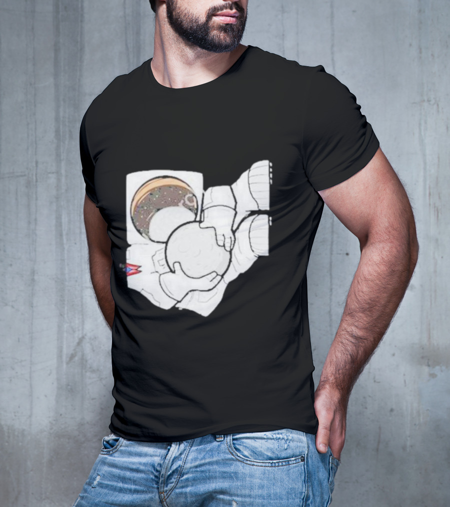 Strange Planet Ohio Moonwalker Cosmic Astronaut Holding Celestial Sphere T-Shirt