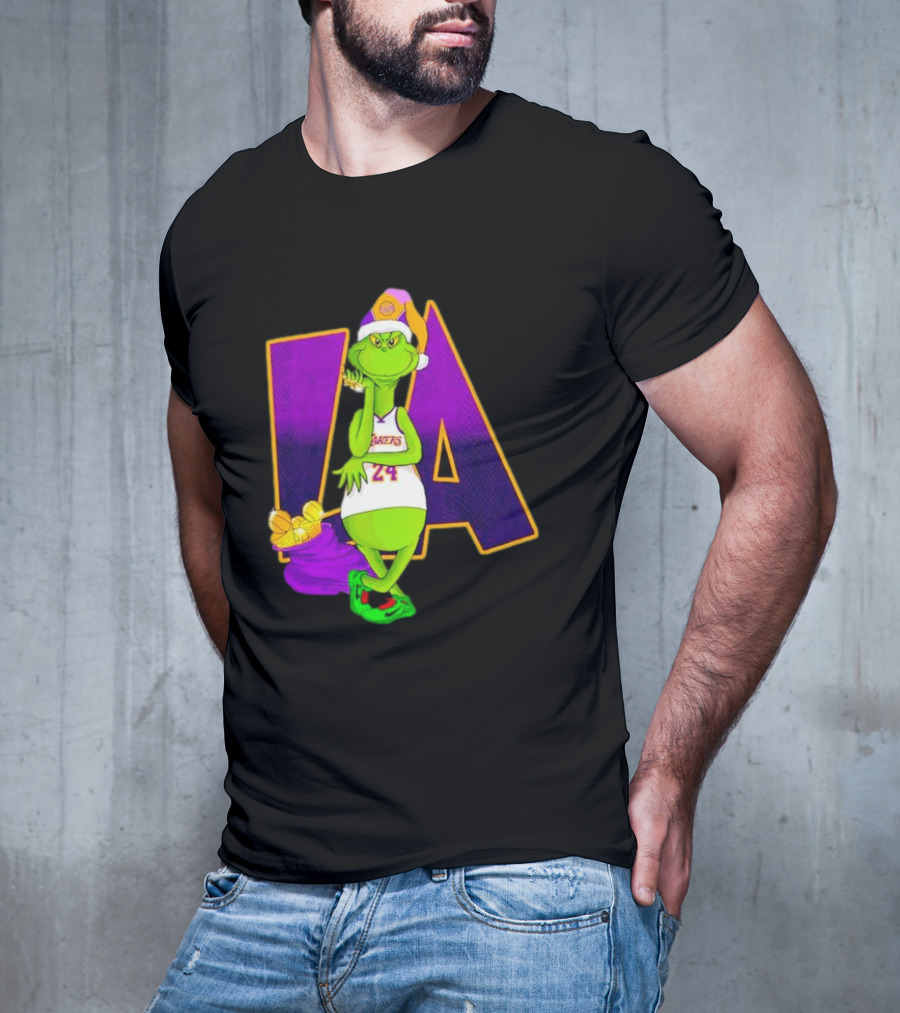 Kobe Bryant Grinch LA Lakers 24 Grinchmas T-Shirt
