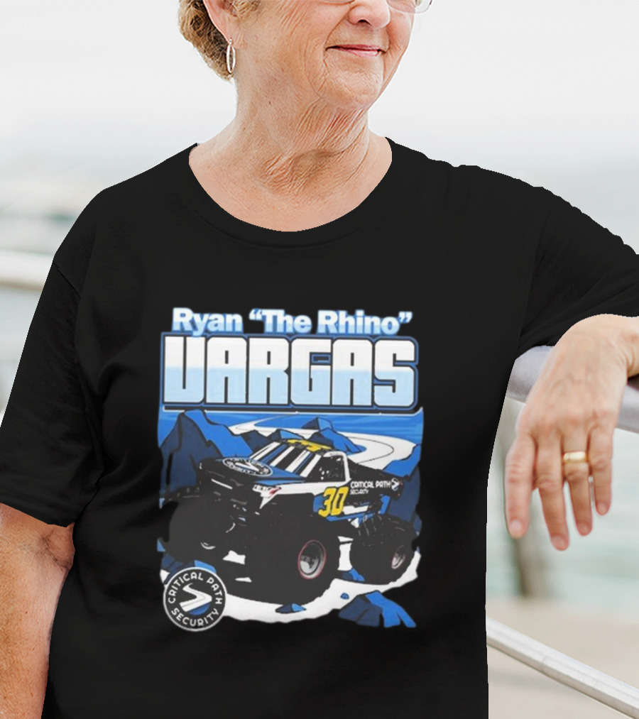 Ryan The Rhino Vargas Critical Path Security Number 30 Monster Truck Adventure T-Shirt