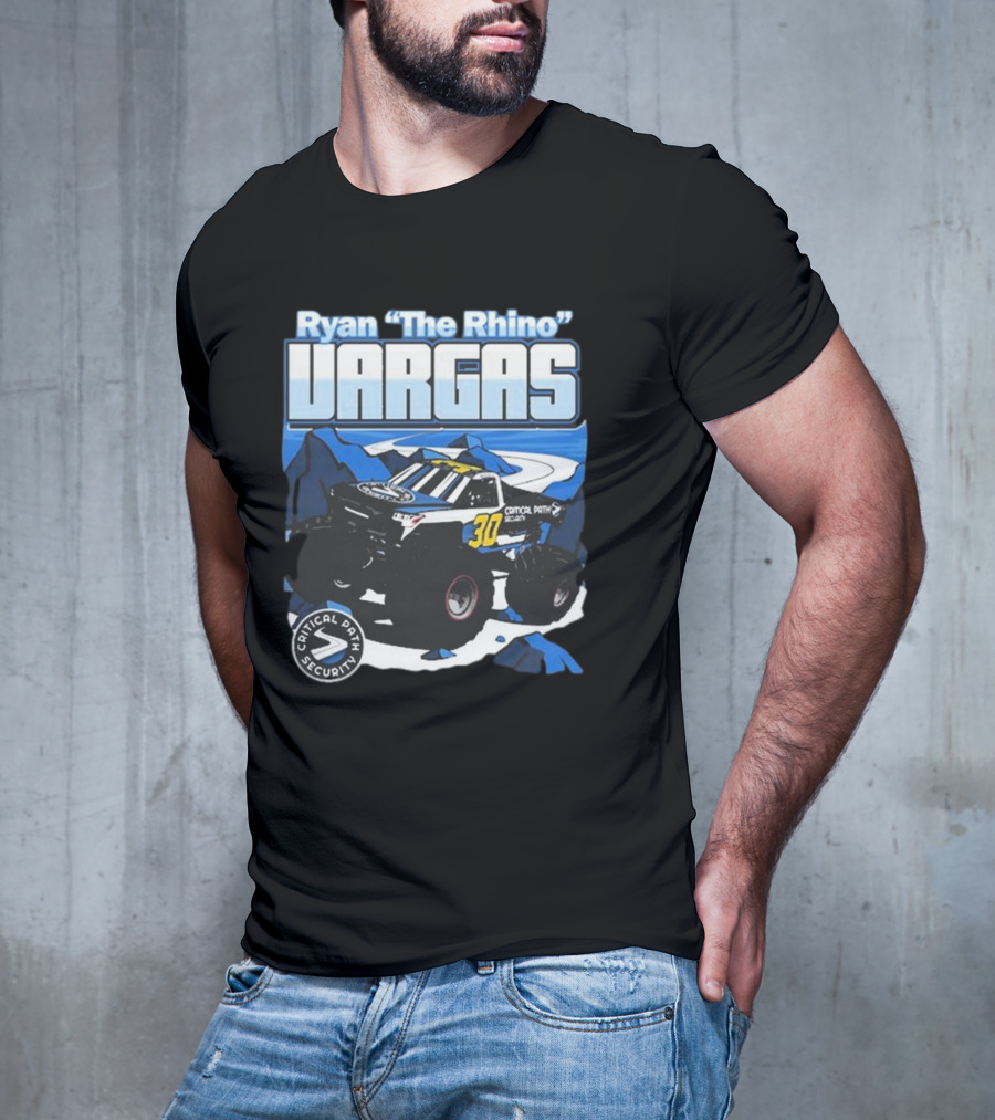 Ryan The Rhino Vargas Critical Path Security Number 30 Monster Truck Adventure T-Shirt