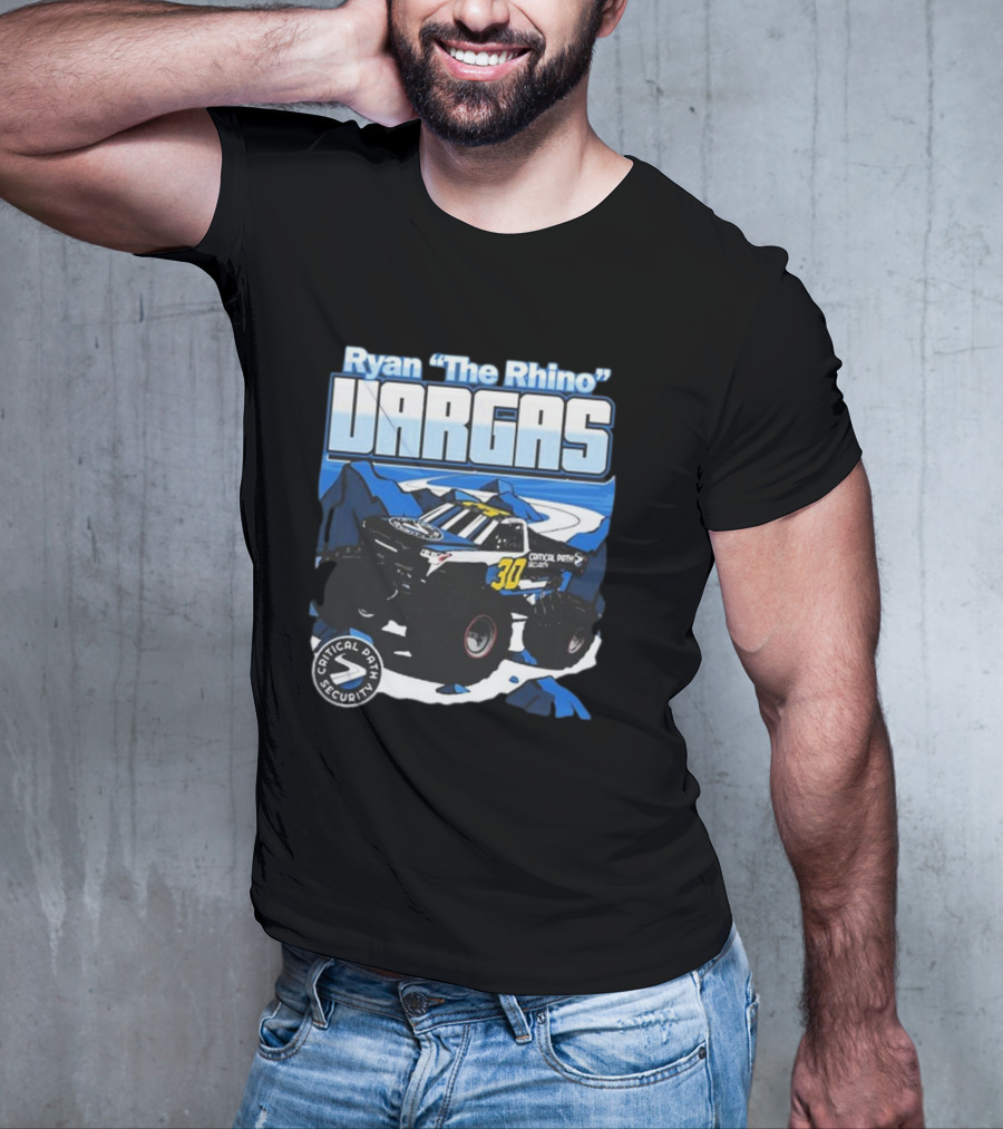 Ryan The Rhino Vargas Critical Path Security Number 30 Monster Truck Adventure T-Shirt
