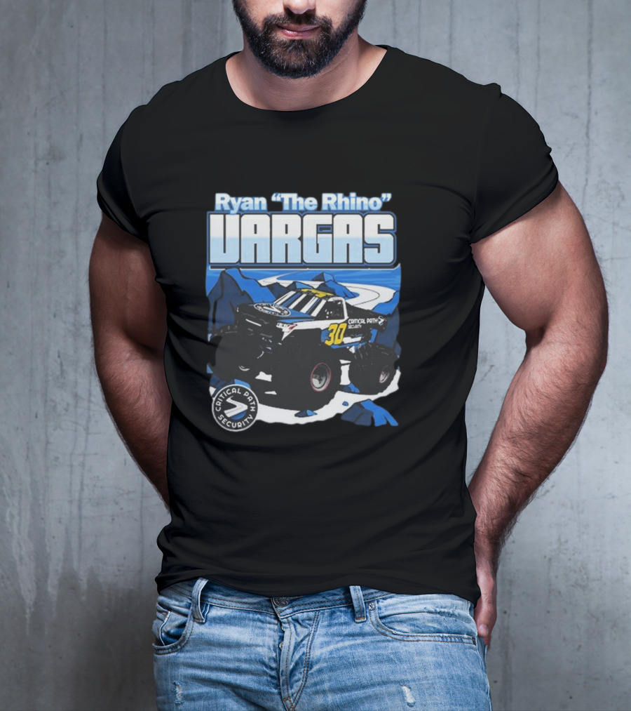 Ryan The Rhino Vargas Critical Path Security Number 30 Monster Truck Adventure T-Shirt