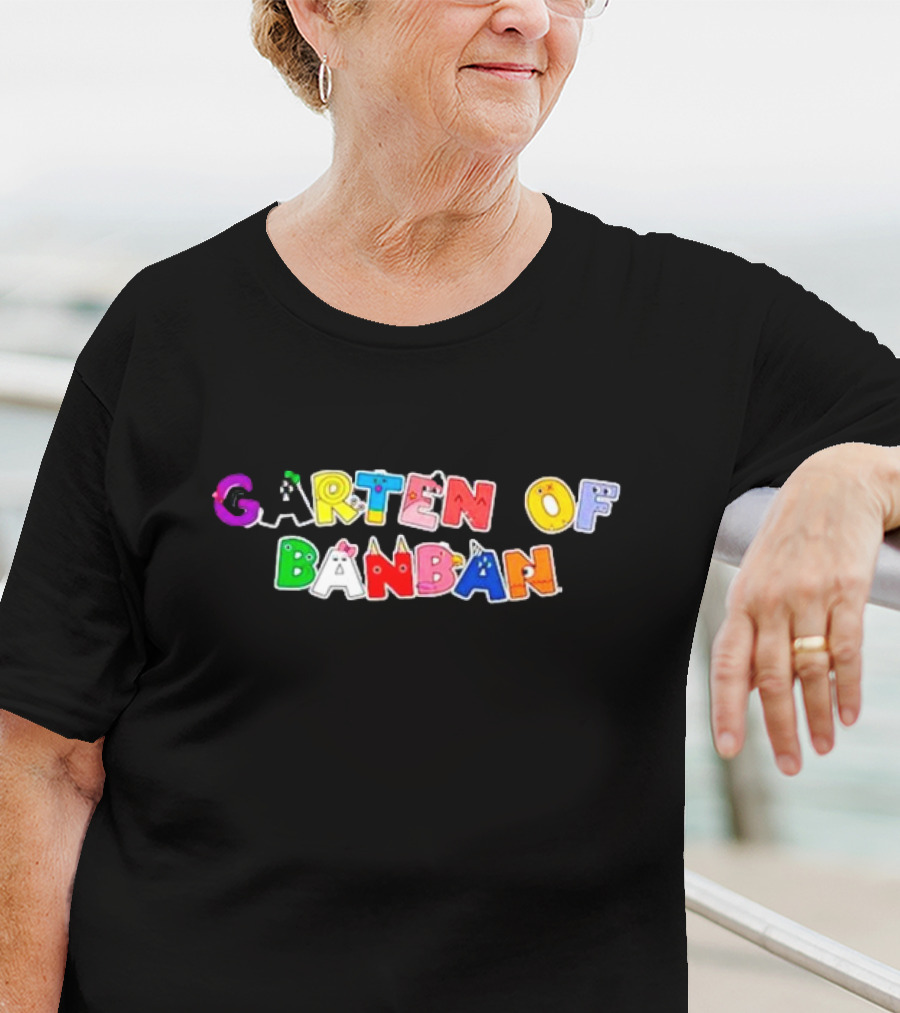 Garten Of Banban Colorful Character Letters T-Shirt