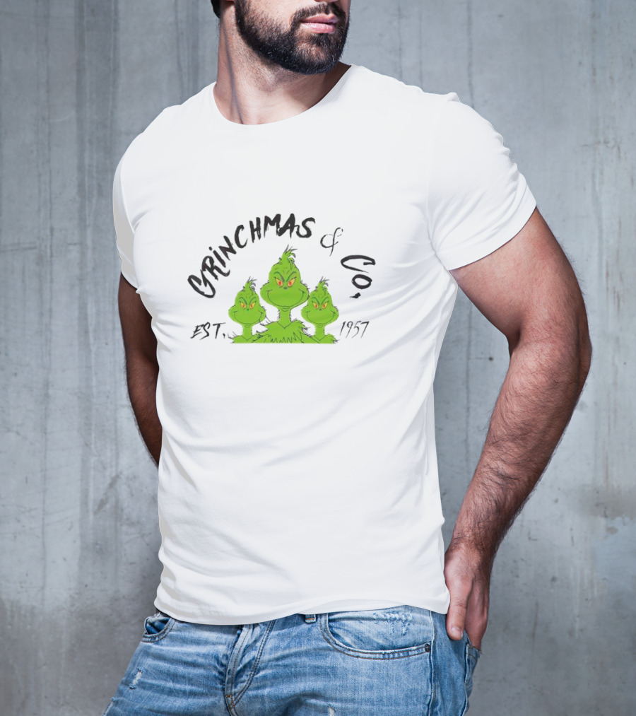 Grinchmas And Co Established 1957 Featuring Iconic Green Grinch Trio T-Shirt