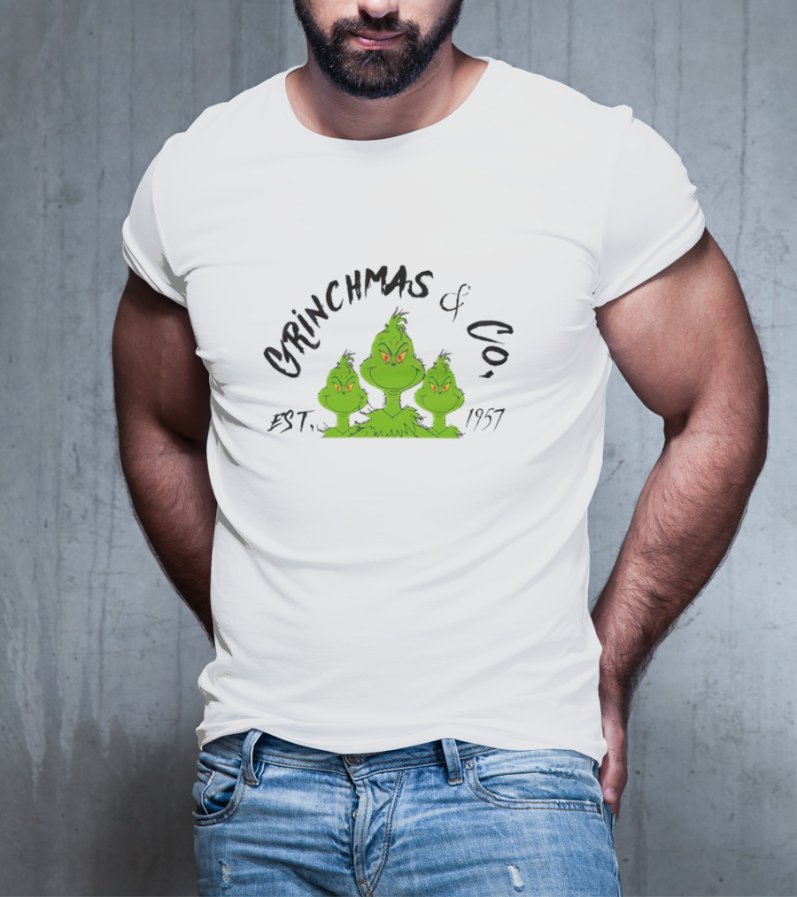 Grinchmas And Co Established 1957 Featuring Iconic Green Grinch Trio T-Shirt