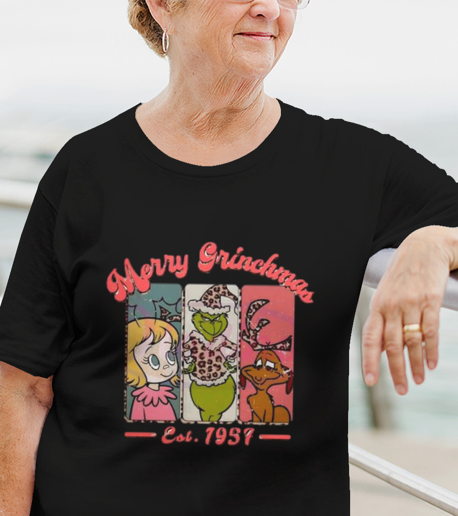 Merry Grinchmas Est 1957 Vintage Holiday Characters Classic T-Shirt