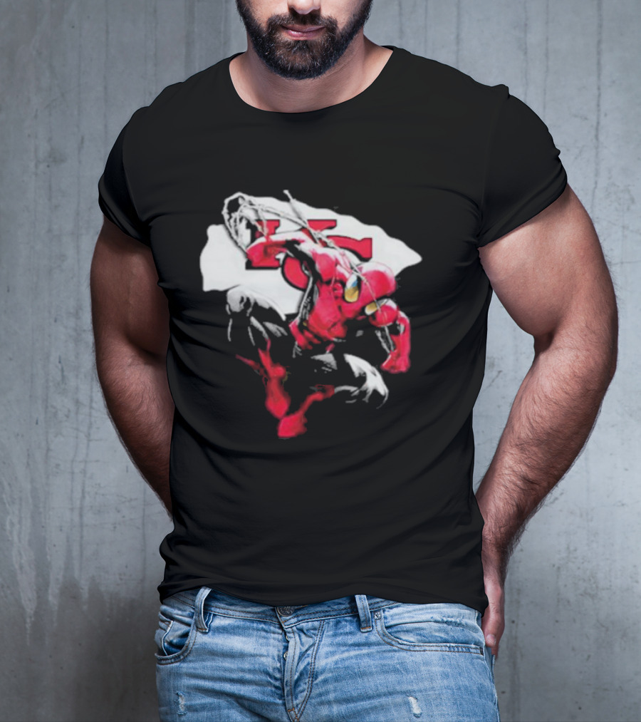 Kansas City Chiefs Spiderman KC Kansas T-Shirt