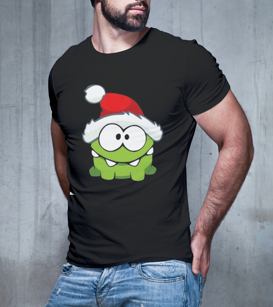 Om Nom Christmas Santa Hat T-Shirt