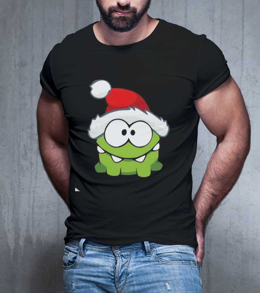 Om Nom Christmas Santa Hat T-Shirt