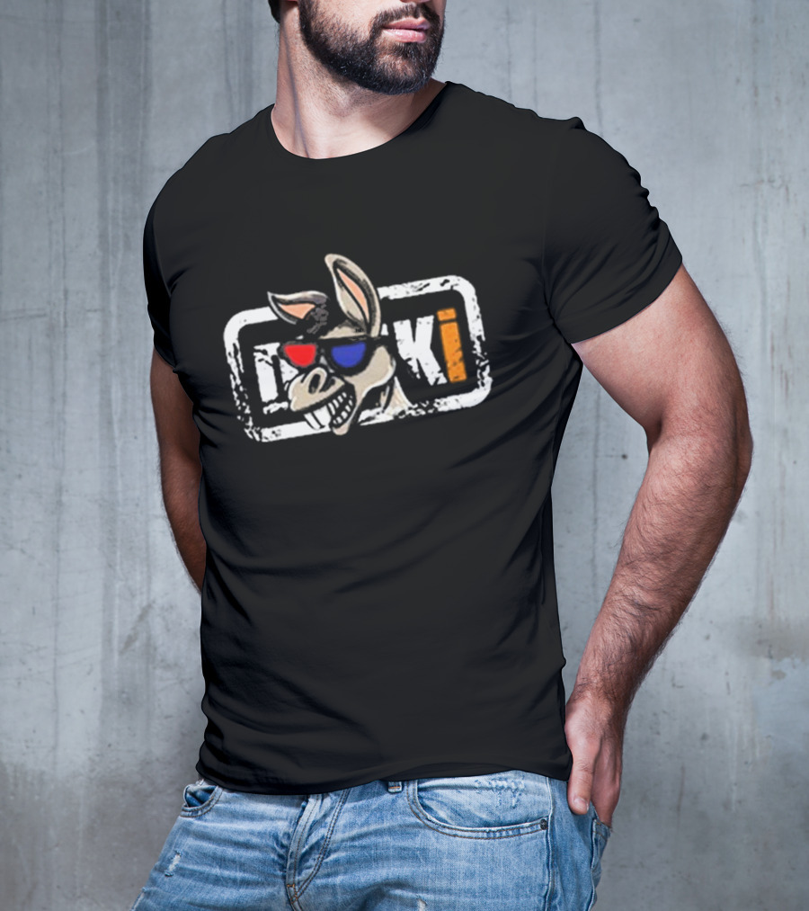 Cool Donkey Vintage Garage Visual With Modern Shades T-Shirt