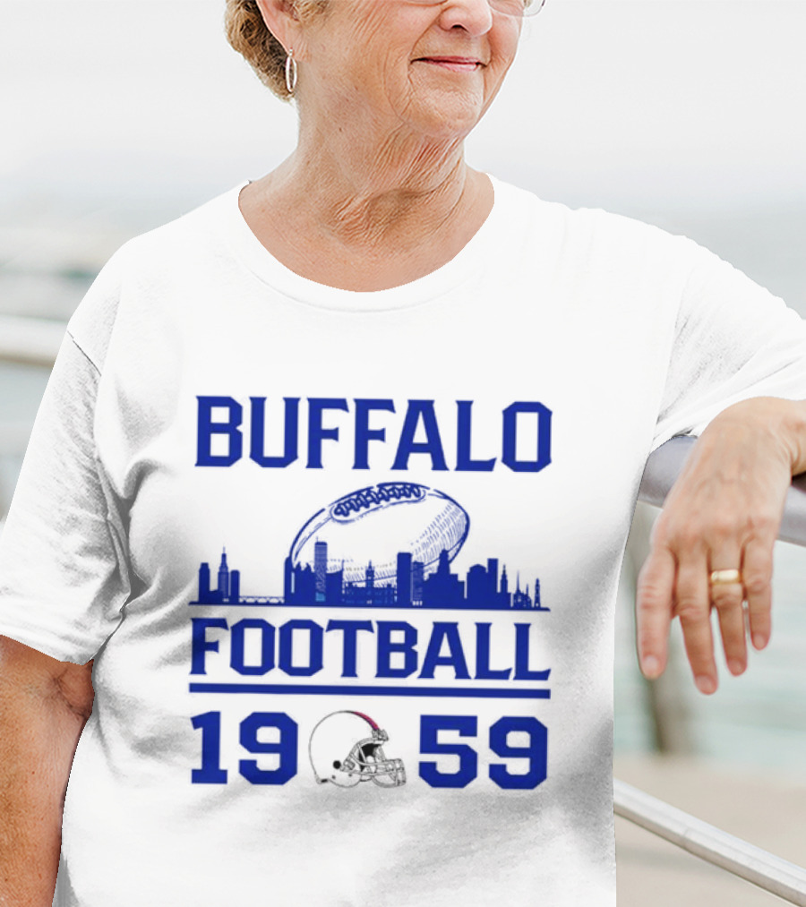 Buffalo Football 1959 Skyline Helmet T-Shirt