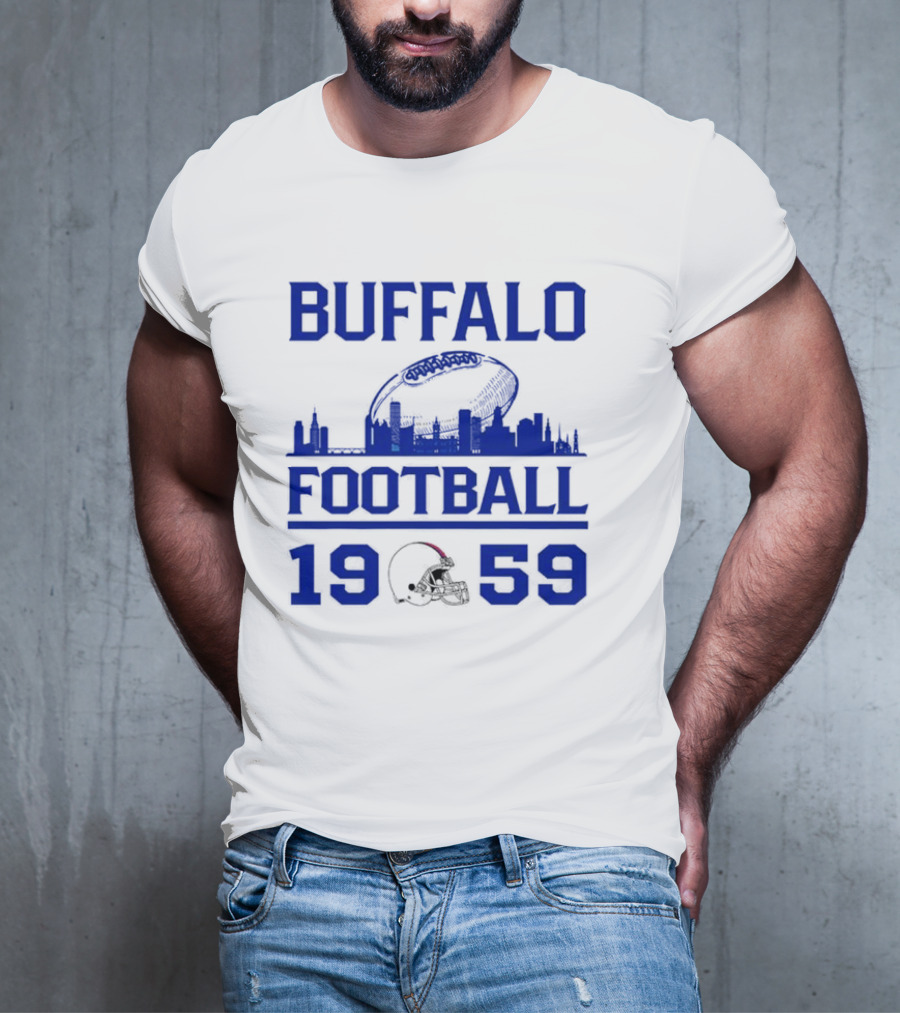 Buffalo Football 1959 Skyline Helmet T-Shirt