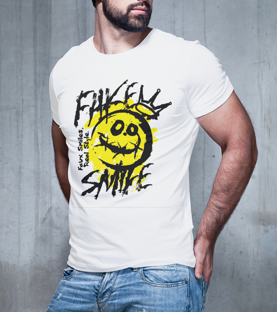 Fake Smile Faux Smiles Real Style Smiley Crown T-Shirt