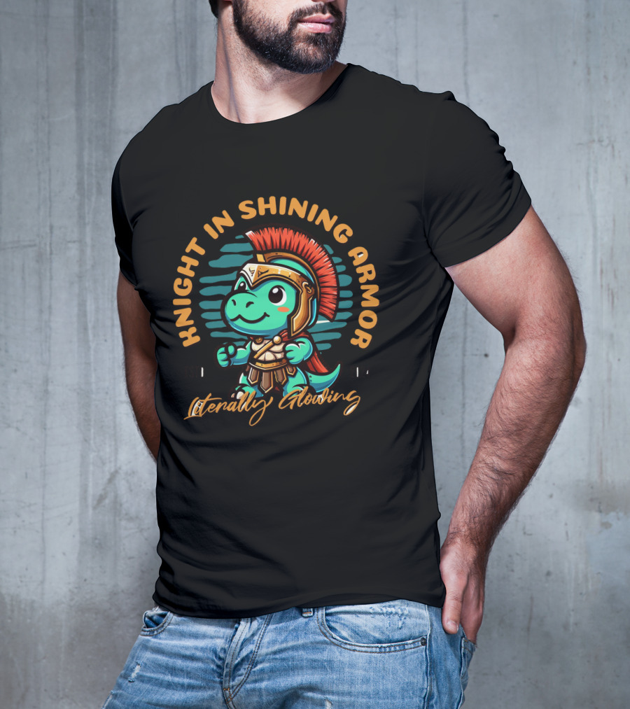 Knight In Shining Armor Literally Glowing Baby Knight T-Shirt