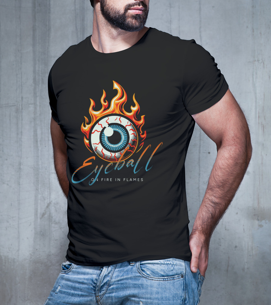 Eyeball On Fire In Flames T-Shirt