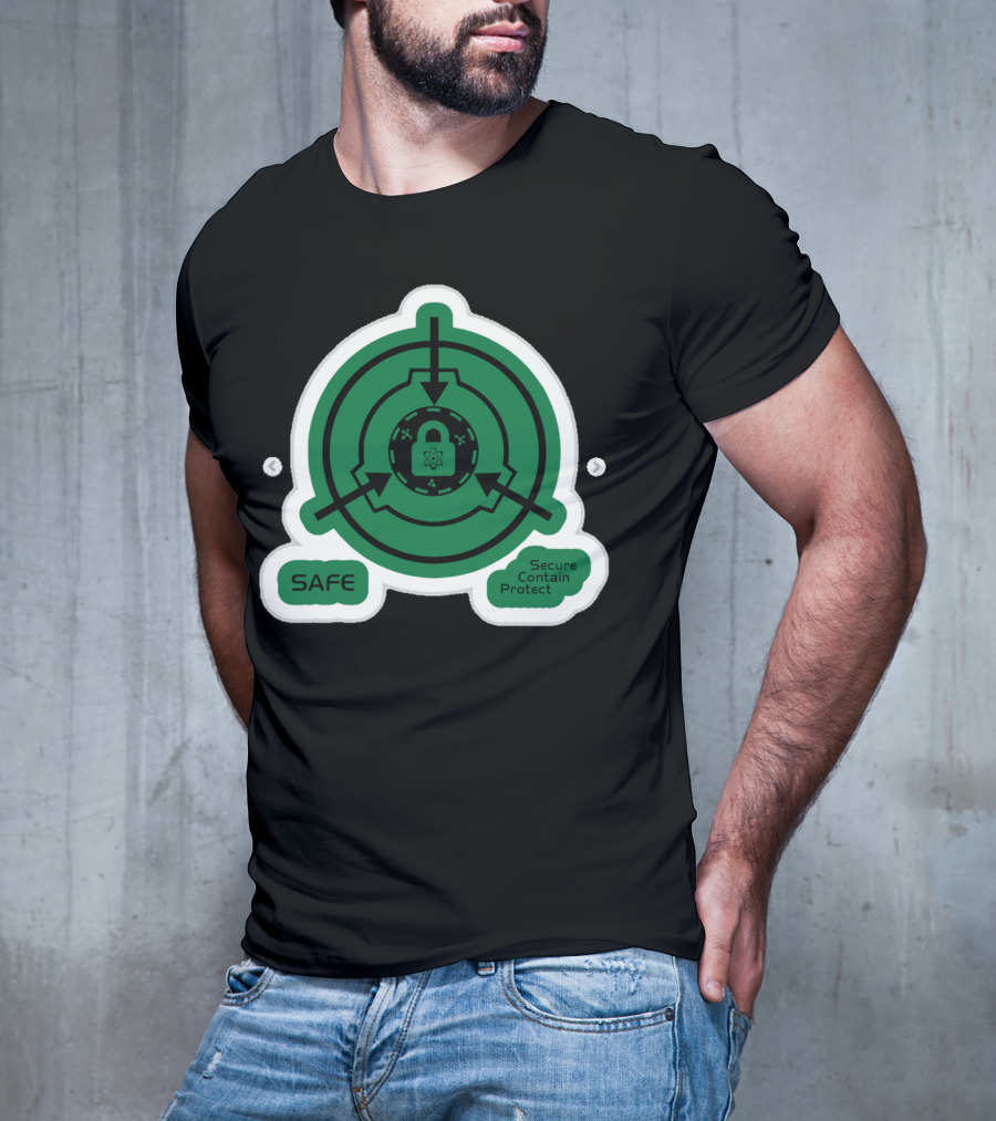 SCP Foundation Safe Classification Secure Contain Protect Lock T-Shirt