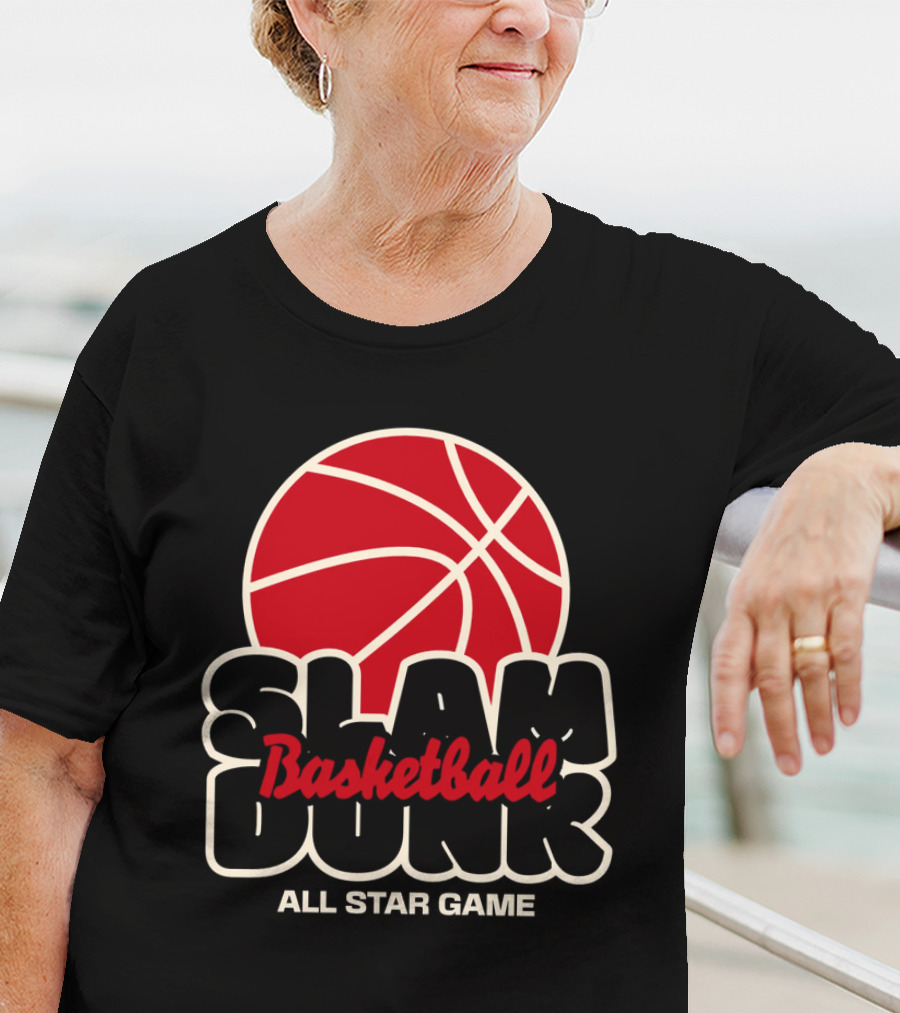 Slam Dunk Basketball All Star Game Red Basketball T-Shirt