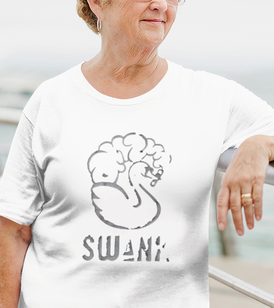 Swank Smoking Swan Silhouette Smoke T-Shirt