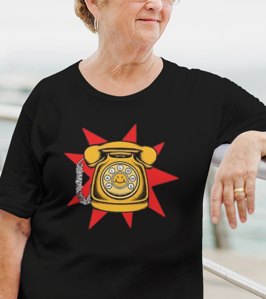 Wallows Vintage Phone Icon With Red Starburst Graphic Raglan T-Shirt
