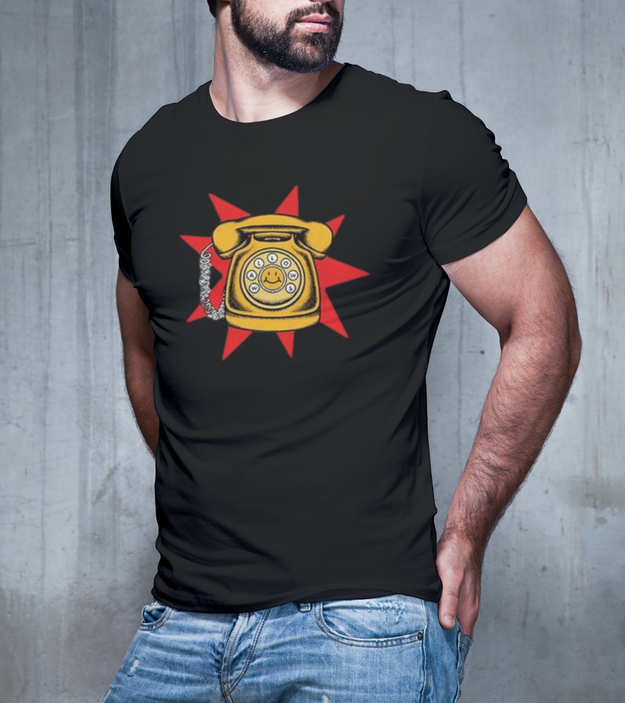 Wallows Vintage Phone Icon With Red Starburst Graphic Raglan T-Shirt