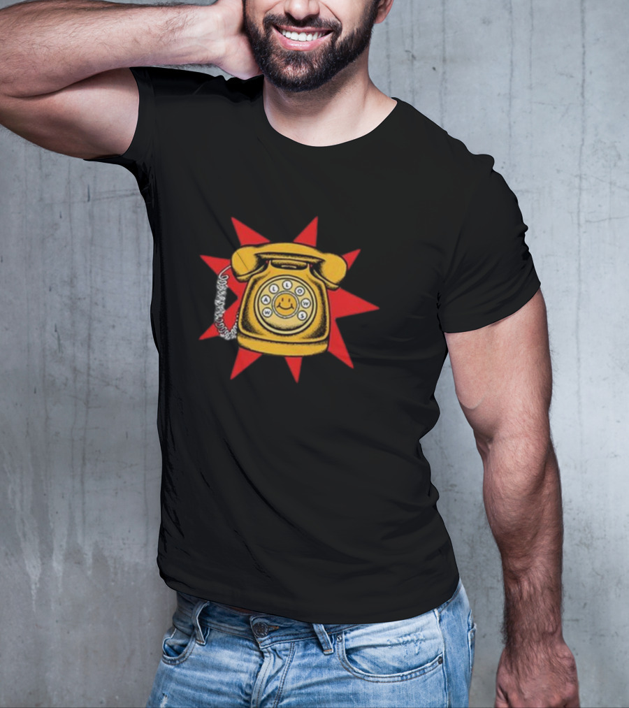 Wallows Vintage Phone Icon With Red Starburst Graphic Raglan T-Shirt