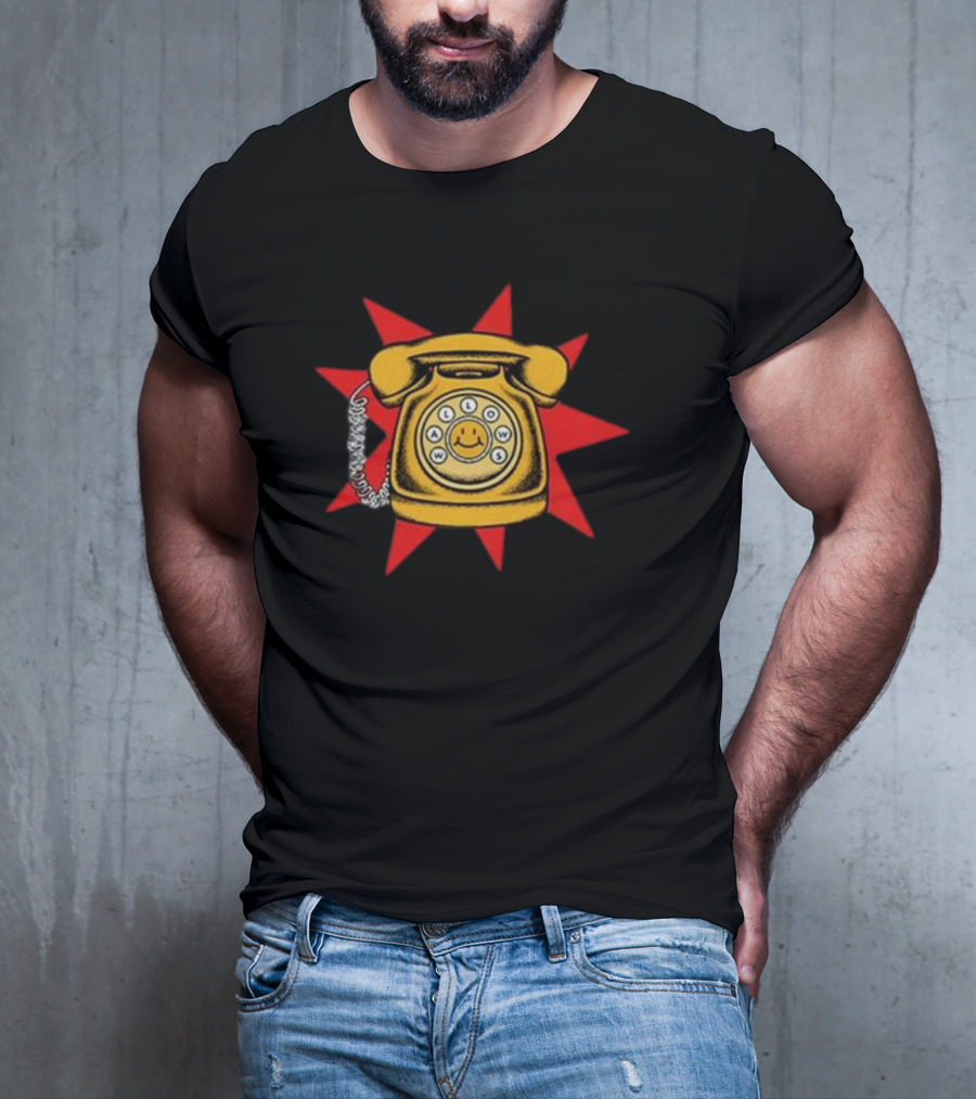 Wallows Vintage Phone Icon With Red Starburst Graphic Raglan T-Shirt